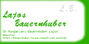 lajos bauernhuber business card